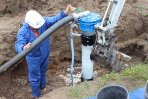 Inspectie van een drinkwaterleiding
